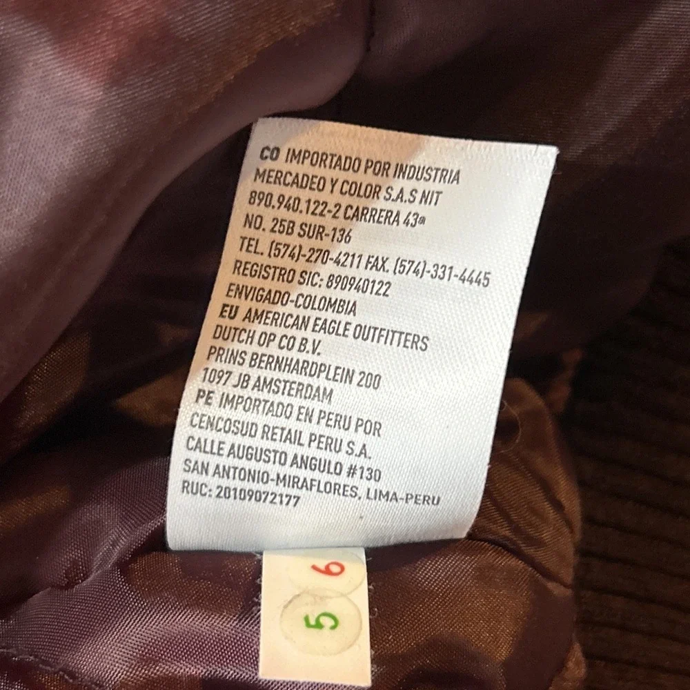 American Eagle Women's Bomber Jacket Size SP Maroon Zip Up‎ Varsity Ribbed Trim